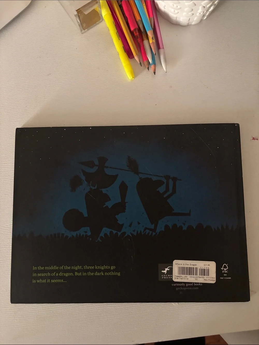 Where is the dragon? — Dark Blue Hardcover Book by